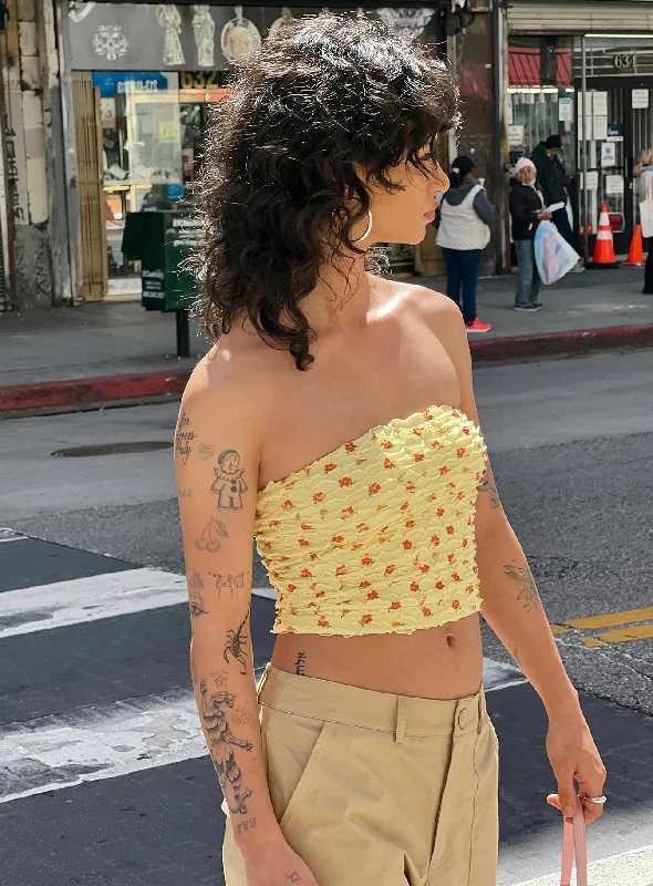 Dayrella Tube Top Yellow