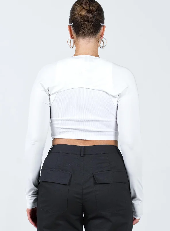 Kiora Bolero Top White