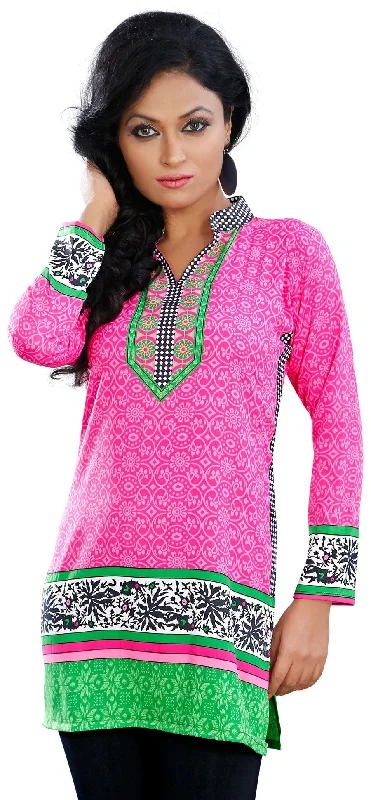 Vibrant Pink Indian Kurti for Women – Trendy Short Kurti